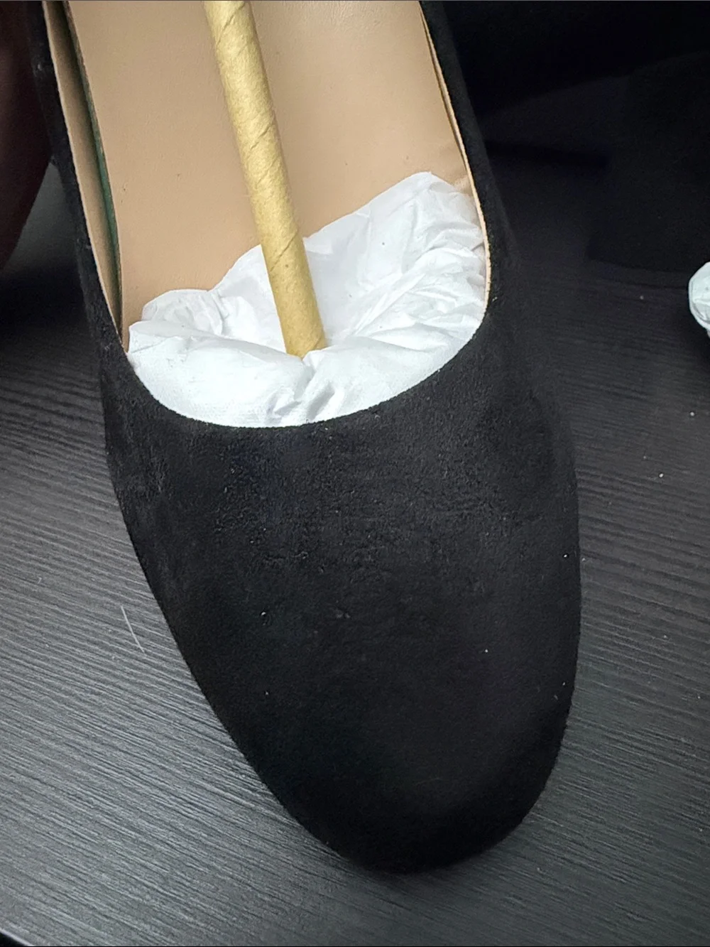 Abeo Black Suede Pointed-Toe Pump